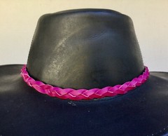 Kangaroo Leather decorative design Australian Fashion Style hand plated hat band