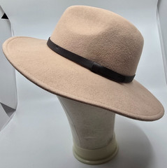 Urban Outfitters Wool Wide Brim Hat Size L Taupe Fedora Style New