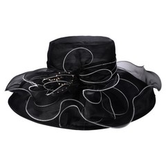 Women Kentucky Derby Hat Tea Party Bridal Dress Wedding Church Flowers Sun Hats