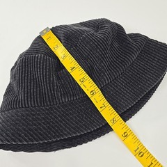 April Cornell Black Corduroy Bucket Hat Floral Rayon Lining Vintage Cottagecore.