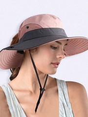 Unisex Sun Protection Bucket Hat Outdoor Quick Dry Summer Beach Anti-UV Cap