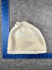 Chaos Hat Beanie Womens One Size White Knit Lined Stretch Winter Warm Casual