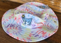 GOAT USA Tie Dye LaCrosse Bucket – Boonie Hat Chuck The Goat Logo Fishing, NEW!