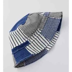 Urban Outfitters Striped Patchwork Bucket Hat In Blue NWT