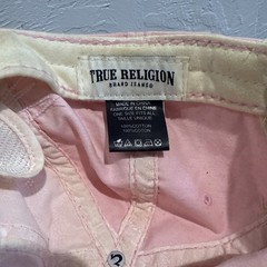 Rare True Religion Distressed Pink Strapback Trucker Baseball Cap Hat Horseshoe