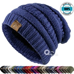 Women’s Men Knit Slouchy Baggy Beanie Oversize Winter Hat Ski Fleece Slouchy Cap