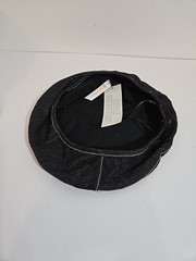 Urban Outfitters Black Cotton Beret Cabbie Hat New One Size