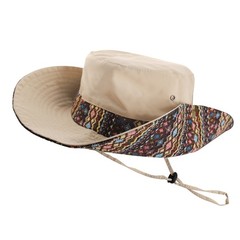Women UV Protection Ponytail Bucket Hat, Wide Brim Summer Sun Travel Boonie Hat