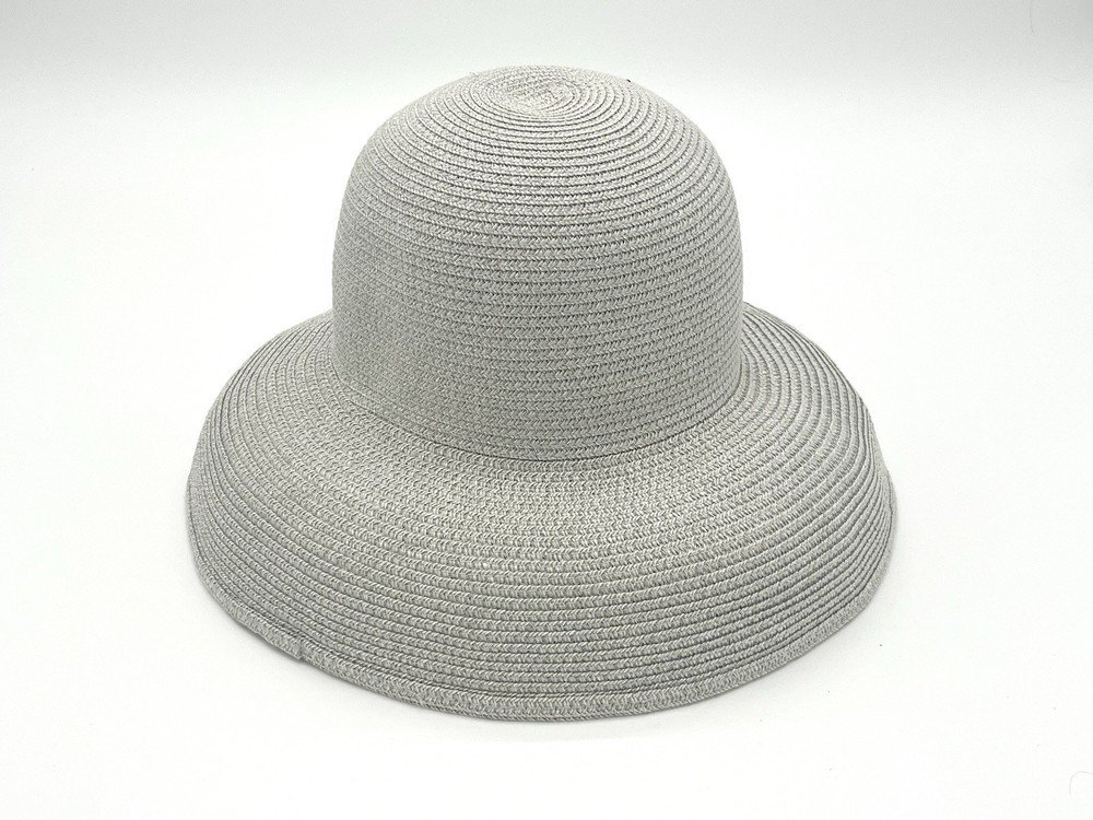 BETMAR New York Women’s Cloche Bucket Hat Paper Wide Brim Beach Floppy 21.5” In