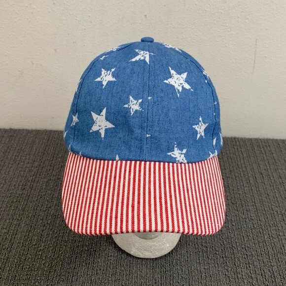 No Boundaries Stars & Stripes Baseball Hat Strapback Americana Unisex One Size