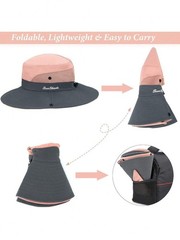 Unisex Sun Protection Bucket Hat Outdoor Quick Dry Summer Beach Anti-UV Cap