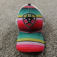 Ariat Hat Womens Adjustable Snap Back Trucker Western Cowboy Rodeo Serape Work