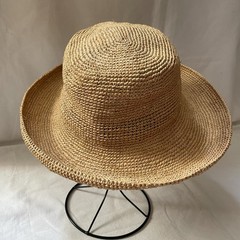 Scala Studio Straw Sun Hat Womens Tan Wide Brim Woven 22.5 Beach Travel