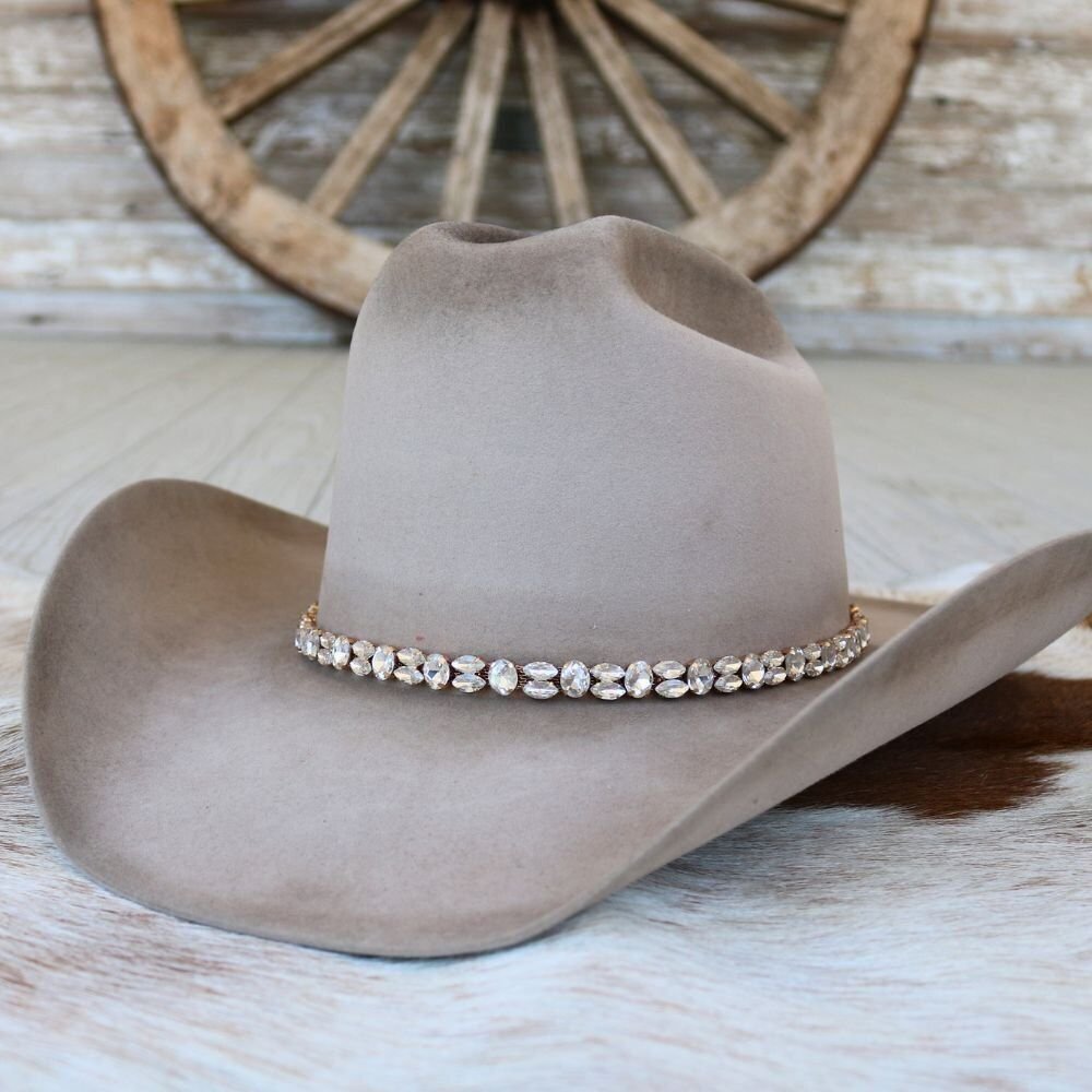 Rose Gold Rhinestone Bling Hat Band – The Kate