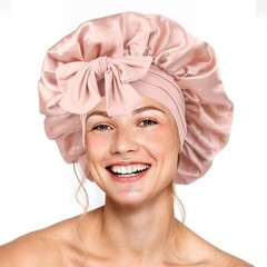Silk Bonnet for Sleeping Women Double Layer Satin Bonnet Hair Bonnet with Ela