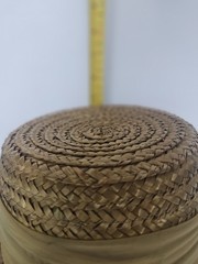 Happy Cappers Tan Solid Straw Silk Flower Top Hat Bucket Hat Cocktail Mod Hat MD