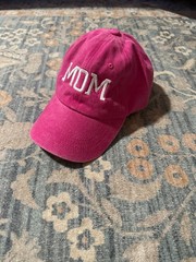 Pink “MOM” Embroidered Adjustable Baseball Cap Hat Women’s One Size