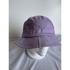 Frankies Bikinis Purple Cotton Twill Bucket Hat Lavender Sun Hat Womens ML beach