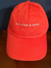 All We Do Is Work. Pink Slouch Hat Women’s Adjustable Cap Jackson Lewis VGC