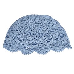 Handmade Crochet Hollow Knitted Lace Flower Hat Headgear Caps Summer Beanie