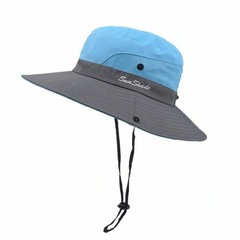 Unisex Sun Protection Bucket Hat Outdoor Quick Dry Summer Beach Anti-UV Cap