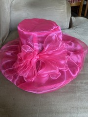 Lucky Leaf Organza Wedding Church Hats Kentucky Derby Wide Brim Bridal Party New