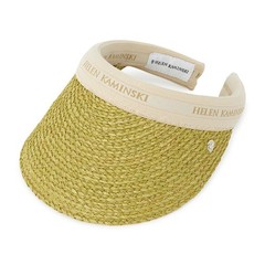 HELEN KAMINSKI Bianca 10 Woman Visor HAT50265 CHARTREUSE NATURAL LOGO NEW ITEM