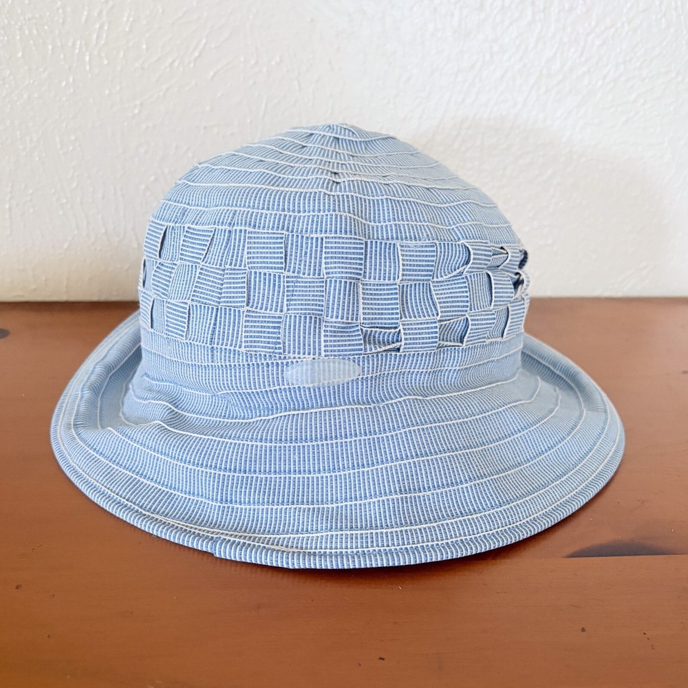 Columbia Woven Light Blue Cotton-Polyester Bucket Hat One Size