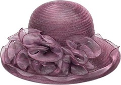 Vintage Look Organza Bucket Hats for Women Summer Sun Hat Fashion Cloche Bowler