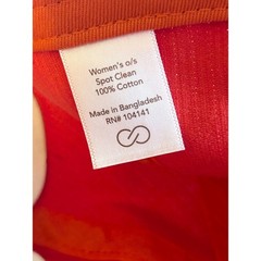 CALIA Women Red Corduroy Baseball Cap Adjustable Hat Logo Embroidery NEW