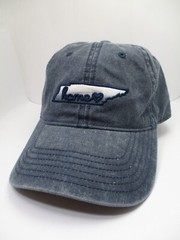Women’s Tennessee HOME Free Cap Hat State Outline Heart Love TN Faded Denim Blue