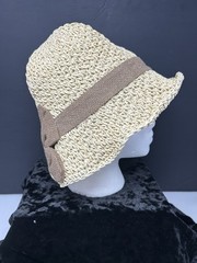 Elegant French Style Sun Beach Straw Hat Ruffle Bowknot Foldable Breathable