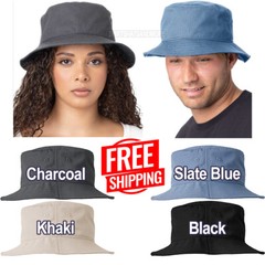 Men Women Cotton Riptstop Bucket Hat Unstructured Cap Beach Trendy Summer NEW!