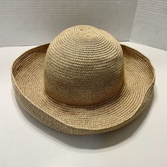 Vintage Betmar New York Crushable Paper Hat 3-4” Brim Natural Color Sun Hat