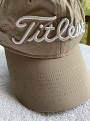 Titleist Golf Cap Hat RARE Rose Khaki White Embroidered Logo Strap Back Womens