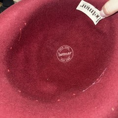 Vintage Betmar New York Women’s 100% Wool Retro Cloche Brim Bow Hat Red OS