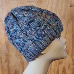 Urban Outfitters Beanie Women’s OS Grey with Rainbow Speckles Cozycore Outdoor