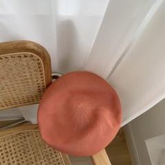 Women Summer Lightweight French Beret Breathable Thin Solid Color Beanie Hat
