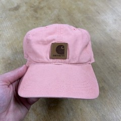 Vintage Carhartt Pink Strapback Adjustable Strap Hat Work Cap Odessa Canvas Logo