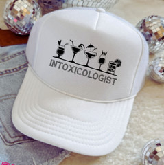Intoxicologist, Bartender, White, Men’s and Women’s Otto Brand Trucker Hat