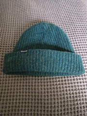 Madewell Flecked Green Ribbed Knit Beanie Merino Wool Winter Warm Hat Cap