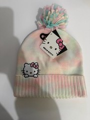 Hello Kitty Hot Topic Pastel Tie-Dye Pom Beanie
