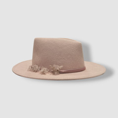 Eugenia Kim Women’s Pink Wool Organza Flowers Blaine Fedora Hat One Size
