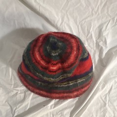 vintage Royal Stewart tartan bucket hat 100% mohair wool made in Scotland.
