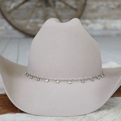 Paperclip Chain Hat Band with Rhinestones – The Lana