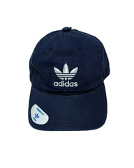 Adidas Originals Women’s Trefoil Navy Blue Relaxed Cotton Dad Hat Cap – NEW