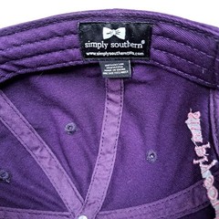 Simply Southern Hat Cap Strap Back Purple Twill Scrub Life Nurse Ladies Womens