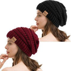 Slouchy Beanie Hat for Men and Women Winter Warm Chunky Soft Oversized Cable …