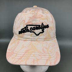 North Carolina State Map Peach Baseball Hat Cap Adjustable Strapback Home Free