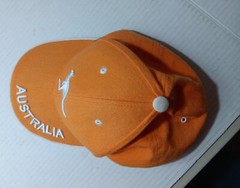 Adjustable Cap Hat Orange – Kangaroo – Australia – Down Under Fashion Strapback